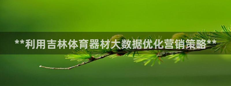 极悦娱乐是资金盘吗：**利用吉林体育器材大数据优化营