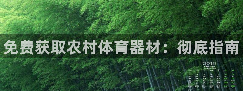 极悦平台官方网站下载安装：免费获取农村体育器材：彻底