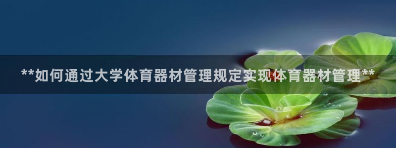 极悦平台是正规平台吗：**如何通过大学体育器材管理规