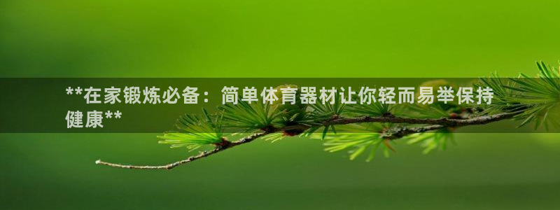 极悦平台官网入口下载：**在家锻炼必备：简单体育器材