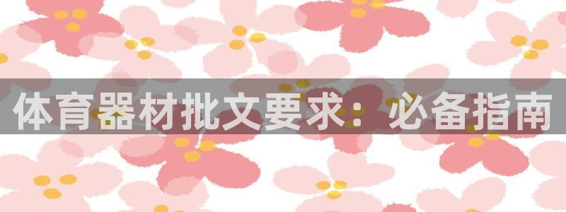 极悦平台注册和登录页面在哪：体育器材批文要求：必备指