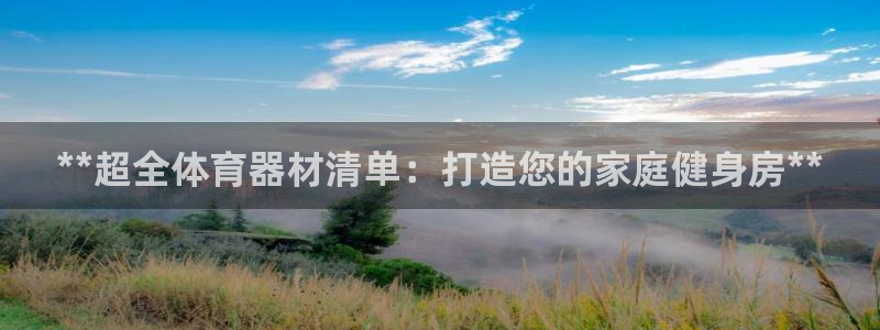 极悦平台使用教程视频：**超全体育器材清单：打造您的
