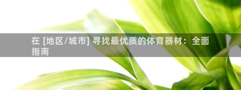 极悦官网旗舰店：在 [地区/城市] 寻找最优质的体育