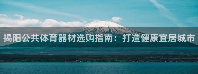极悦平台：揭阳公共体育器材选购指南：打造健康宜居城市